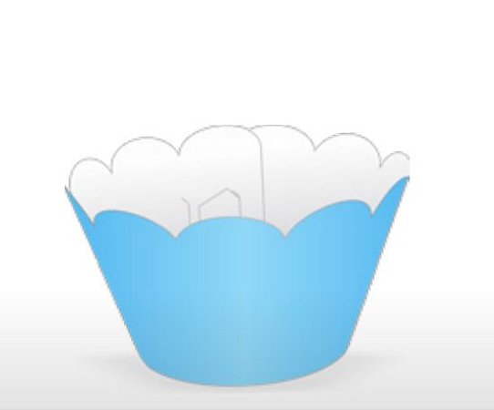 12 SAIA PARA CUPCAKE AZUL CLARO   12.6   ( NC TOYS CUPCAKE )