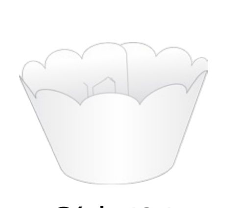 12 SAIA PARA CUPCAKE  BRANCO 12.1 ( NC TOYS CUPCAKE )