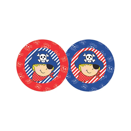 16 Adesivo Etiqueta Para Festa Pirata 5Cm 52.6 (Nc Toys Etiqueta)