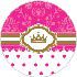 16 Adesivo Etiqueta Para Festa Princesa 5Cm 45.6 ( Nc Toys Etiqueta)