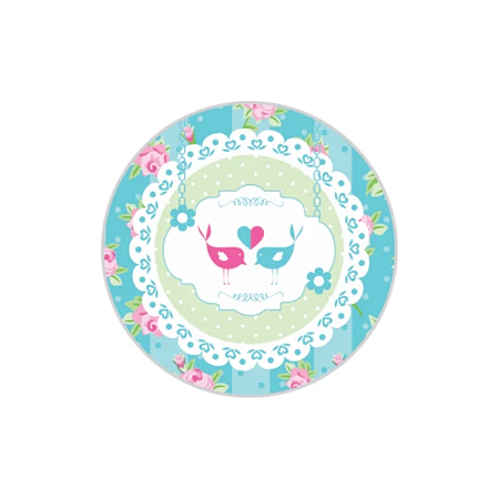 16 Adesivo Etiqueta Para Festa Jardim 5Cm 46.6 ( Nc Toys Etiqueta)