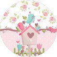 16 Adesivo Etiqueta Para Festa Passarinho Jardim 5Cm 53.11 ( Nc Toys Etiqueta)