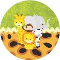 16 Adesivo Etiqueta Para Festa Safari 5Cm 53.3 ( Nc Toys Etiqueta)