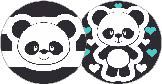 16 Adesivo Etiqueta Para Festa Panda 5Cm 69.5 ( Nc Toys Etiqueta)