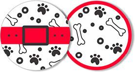 16 Adesivo Etiqueta Para Festa Pets 5Cm 71.5 ( Nc Toys Etiqueta)