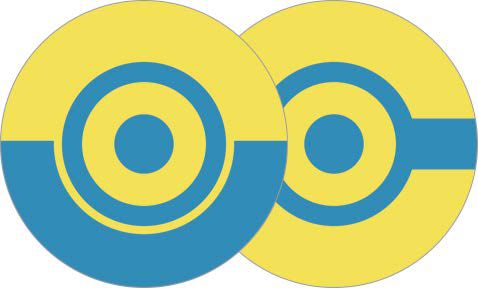 16 Adesivo Etiqueta Para Festa Baby Amarelinhos Minions 5Cm 56.5 ( Nc Toys Etiqueta)