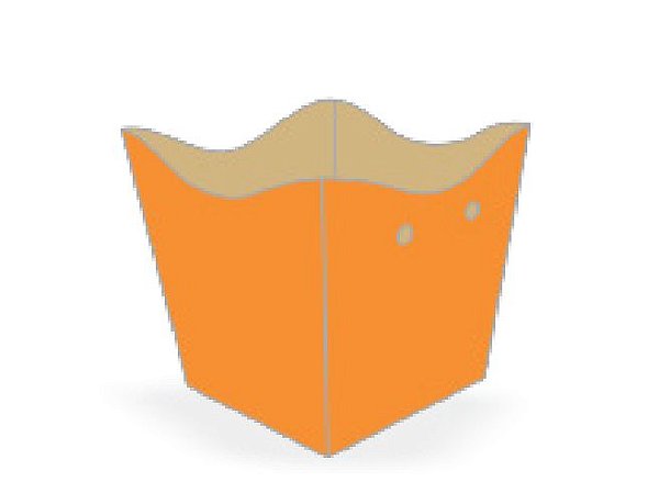 10 Cachepo Festa  Laranja 9X9X7Cm Vazo Decoração  2.13 ( Nc Toys Cachepo )