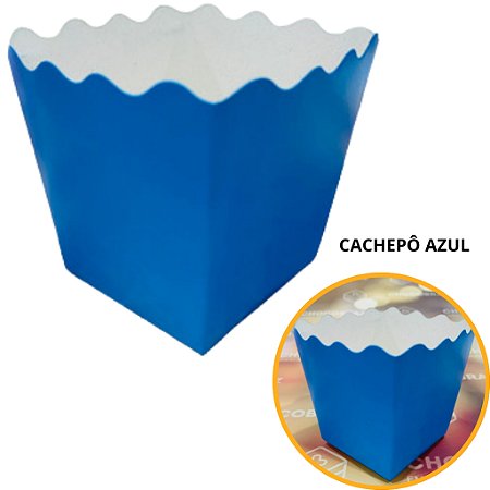 10 Cachepo Festa Azul 9X9X7 cm Vaso Decoração 2.5 (Nc Toys Cachepo)