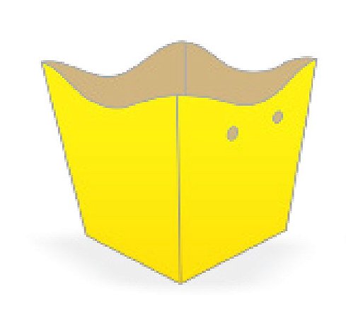 10 Cachepo Festa  Amarelo 9X9X7Cm Vazo Decoração 2.3  ( Nc Toys Cachepo )