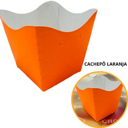 10 Cachepo Festa Laranja Neon 9X9X7 cm Vaso Decoração 2.63 (Nc Toys Cachepo)