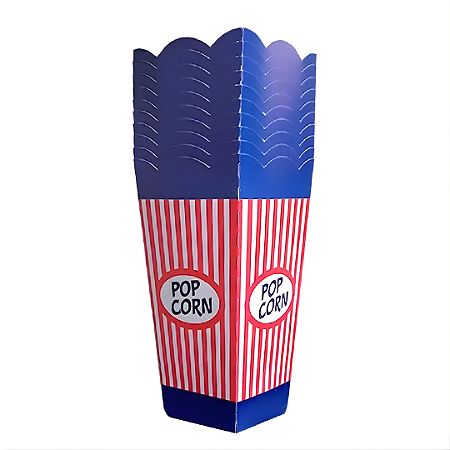 10 Caixa Pipoca Pop Corn Azul 37.1 (Nc Toys Cachepo)