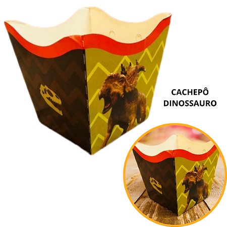10 Cachepo Festa Dinossauro 9X9X7 cm Vaso Decoração 87.10 (Nc Toys Cachepo)