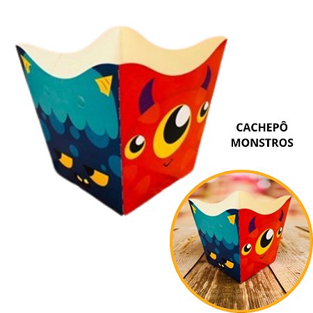 10 Cachepo Festa Monstros 9X9X7 cm Vaso Decoração 83.6 (Nc Toys Cachepo)