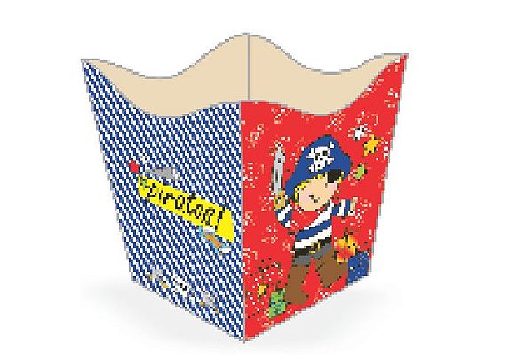 10 Cachepo Festa  Pirata  9X9X7Cm Vazo Decoração   52.1  ( Nc Toys Cachepo )