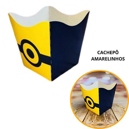 10 Cachepo Festa Amarelinhos 9X9X7 cm Vaso Decoração 56.1 (Nc Toys Cachepo)