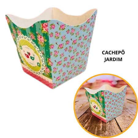 10 Cachepo Festa Jardim 9X9X7 cm Vaso Decoração 46.1 (Nc Toys Cachepo)