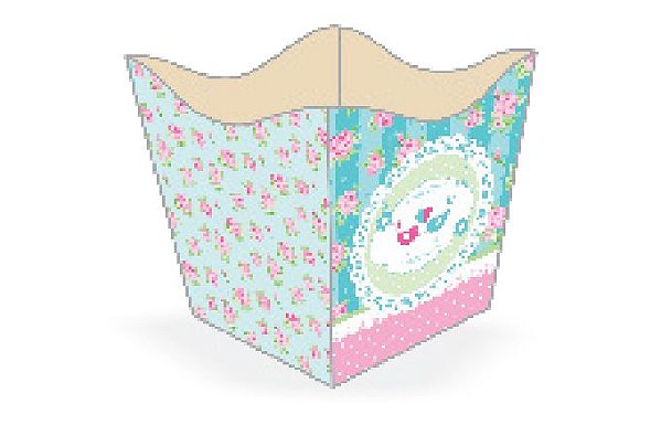 10 Cachepo Festa  Jardim 9X9X7Cm Vazo Decoração  46.1  ( Nc Toys Cachepo )