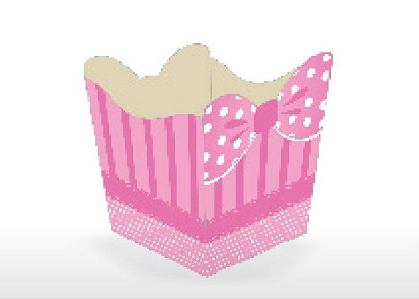 10 Cachepo Festa  Laço Rosa  9X9X7Cm Vazo Decoração  41.1  ( Nc Toys Cachepo )