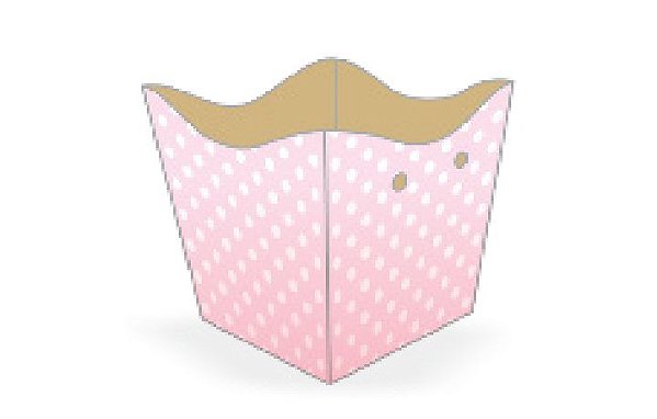 10 Cachepo Festa Poá Rosa/Branco 9X9X7Cm Vazo Decoração  2.23  ( Nc Toys Cachepo )