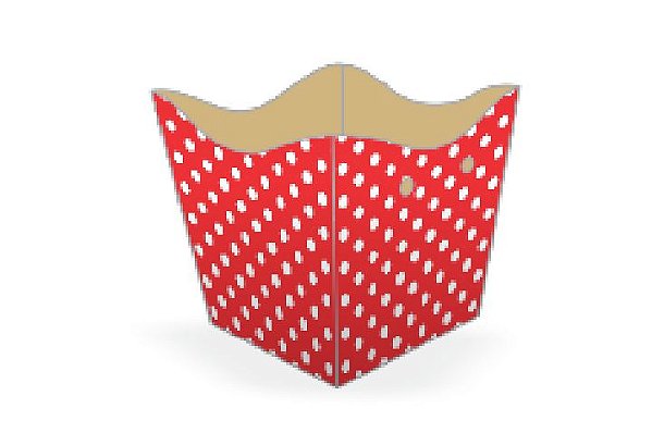 10 Cachepo Festa Poá Vermelho/Branco 9X9X7Cm Vazo Decoração  2.17  ( Nc Toys Cachepo )