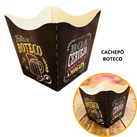 10 CACHEPO FESTA BOTECO 9X9X7 CM VASO DECORAÇÃO 76.1 (NC TOYS CACHEPO)