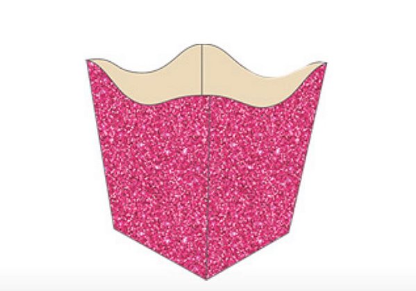 10 Cachepo Festa Imitação Glitter Pink  9X9X7Cm Vazo Decoração   2.67 ( Nc Toys Cachepo )