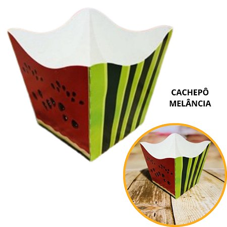 10 Cachepo Festa Melancia 9X9X7 cm Vaso Decoração 75.1 (Nc Toys Cachepo)