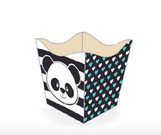 10 Cachepo Festa  Panda 9X9X7Cm Vazo Decoração  69.1   ( Nc Toys Cachepo )