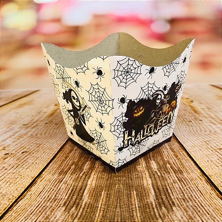 10 Cachepo Festa Halloween 9X9X7Cm Vazo Decoração 62.1 ( Nc Toys Cachepo )