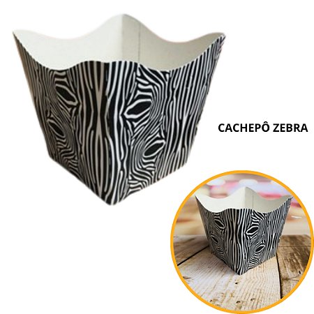 10 Cachepo Festa Zebra 9X9X7 cm Vaso Decoração 2.44 (Nc Toys Cachepo)