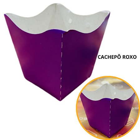 10 Cachepo Festa Roxo 9X9X7 cm Vaso Decoração 2.12 (Nc Toys Cachepo)