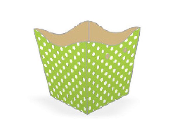 10 Cachepo Festa Poá Verde Limão/Branco 9X9X7Cm Vazo Decoração  2.21  ( Nc Toys Cachepo )