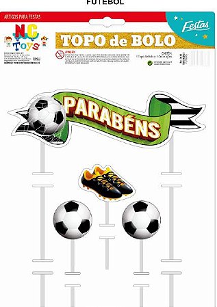 Topo De Bolo Parabéns Gol/Futebol  116.6   (Nc Toys)