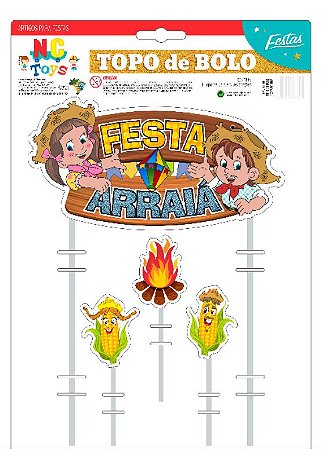 Topo De Bolo Festa Junina Festa Arraial   96.23  (Nc Toys topo de bolo) FESTA JUNINA 2025