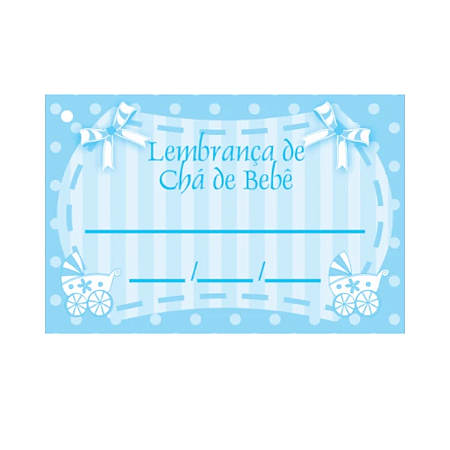 50 TAGS LEMBRANÇINHAS LINHA CHÁ DE BEBE AZUL 27.3 (NC TOYS)