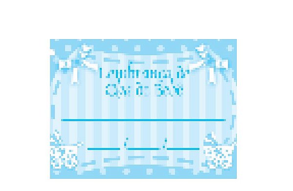 50 TAGS LEMBRANÇINHAS LINHA CHÁ DE BEBE AZUL  27.3 (NC TOYS)