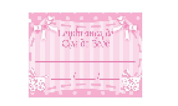 50 TAGS LEMBRANÇINHAS LINHA CHÁ DE BEBE ROSA  27.4 (NC TOYS)