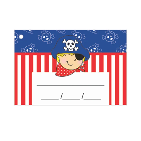 50 TAGS LEMBRANÇINHAS LINHA PIRATA 27.16 (NC TOYS)