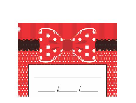 50 TAGS  LEMBRANÇINHAS LINHA LAÇO VERMELHO 27.13 (NC TOYS)