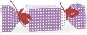 10 Caixa Bala Lembrancinha Festa Póa  Lilás/Branco  8.5  (Nc Toys)