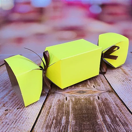 10 Caixa Bala Lembrancinha Festa Amarelo Neon 8.45 (Nc Toys)