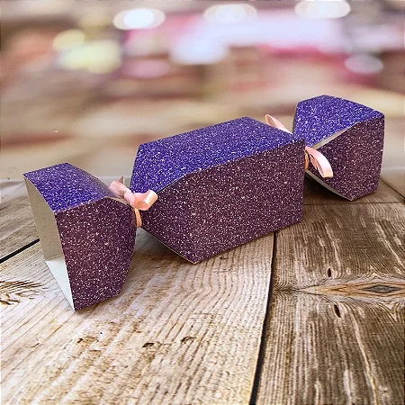 10 Caixa Bala Lembrancinha Festa Imitação Glitter Roxo 8.52 (Nc Toys)