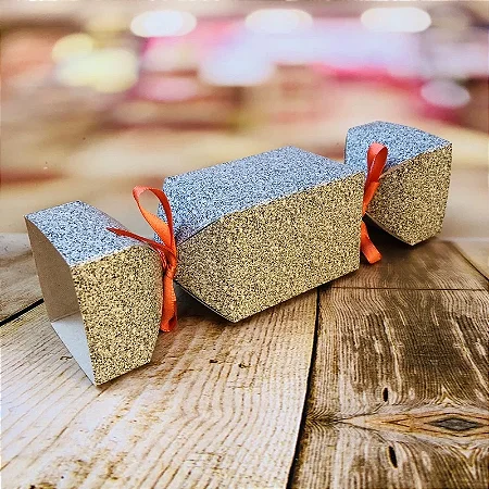 10 Caixa Bala Lembrancinha Festa Imitação Glitter Prata 8.48 (Nc Toys)