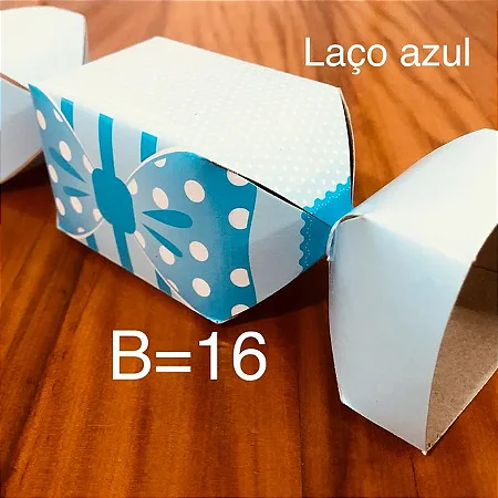 10 Caixa Bala Lembrancinha Festa Laço Azul 43.4 (Nc Toys)