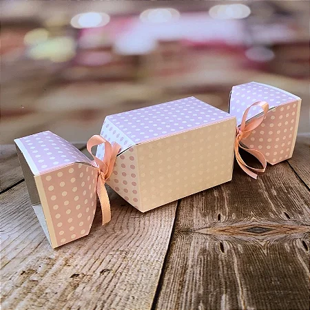 10 Caixa Bala Lembrancinha Festa Póa Rosa/Branco 8.15 (Nc Toys)