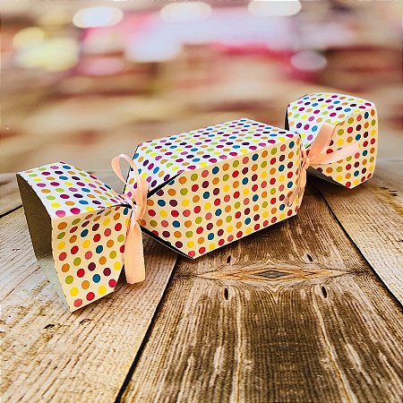 10 Caixa Bala Lembrancinha Festa Bolinhas Coloridas 8.10 (Nc Toys)