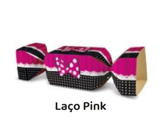 10 Caixa Bala Lembrancinha Festa Laço Rosa (Tema Festa)