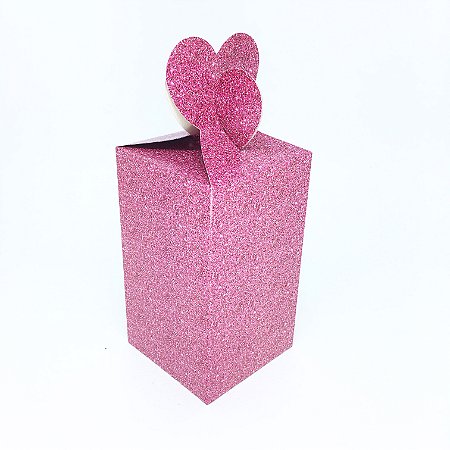 5 CAIXA CORAÇÃO LEMBRANCINHA IMITAÇÃO GLITTER PINK  74.4   ( NC TOYS CAIXA CORAÇÃO )