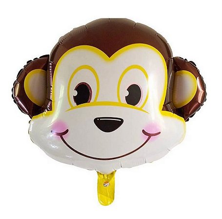 Balão Metalizado Macaco  Animais Safári  30 Cm (Ex)