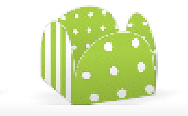 50 Forminhas Listras Poá Verde Limão/Branco Para Doces 4 Pétalas 3,3X3,3X2,2  10.37 (Nc Toys Simples)